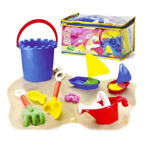 Balde De Praia Infantil Kit C/ 8 Peças Para Brinc