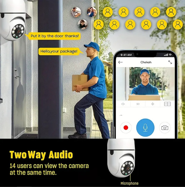 Camera de Seguranca Wifi 360 Hw Lampada E27 Full H