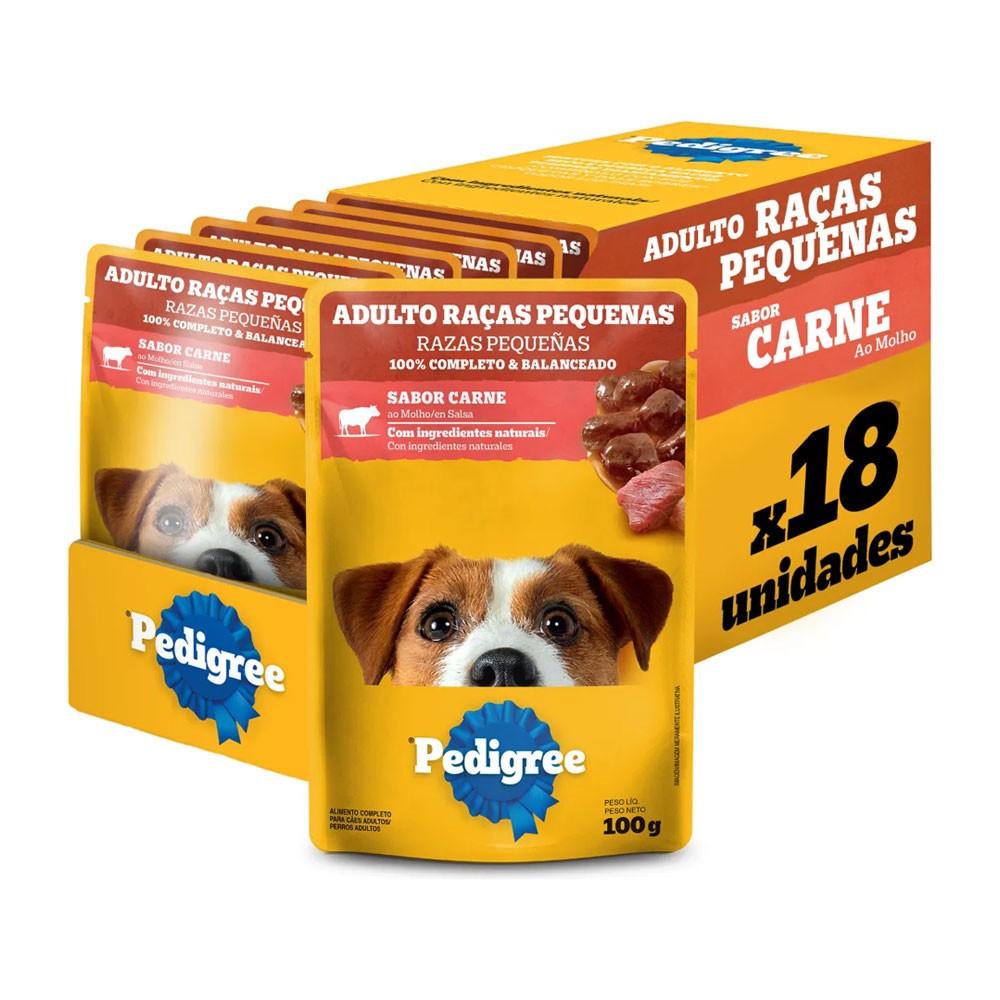 Ração Úmida Pedigree Sachê Carne ao Molho para