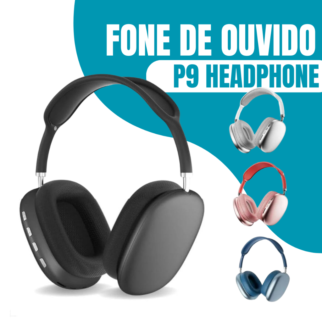 Fone de Ouvido P9 Bluetooth Sem Fio | Headphone Hi