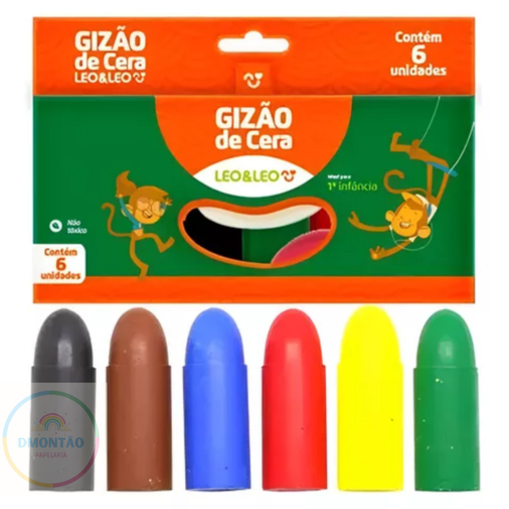 Gizao De Cera Meu Primeiro Giz 6 Cores – Leo