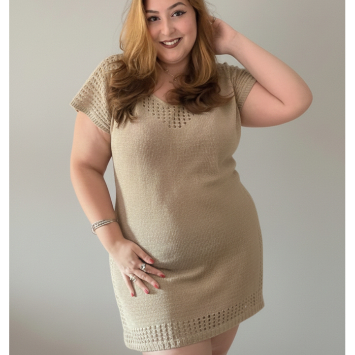 Saída De Praia Banho Moda Tricot Plus Size Grande