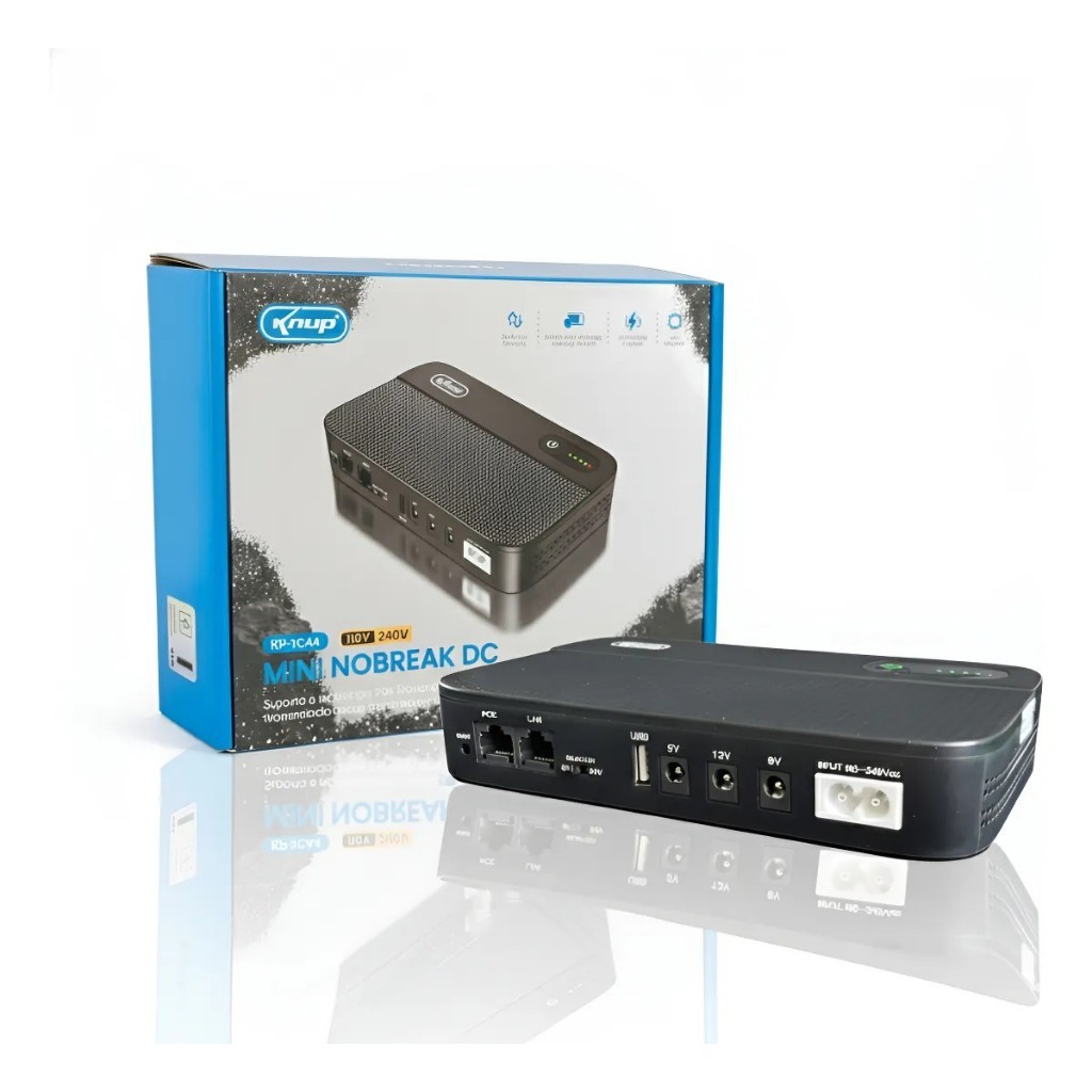 Mini Nobreak 18W POE USB Knup KP-TC44 Bivolt 100/2
