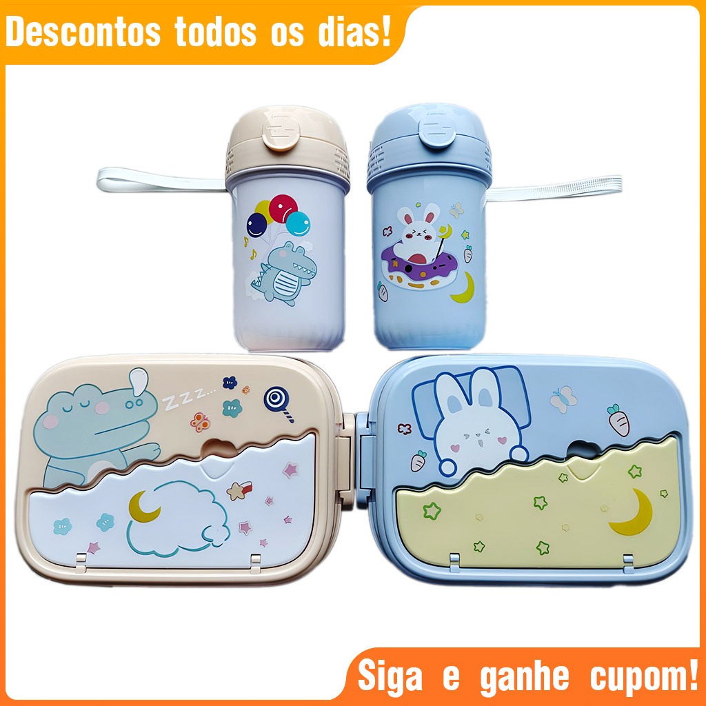 Kit Lancheira Escolar com Marmita Infantil Talhere