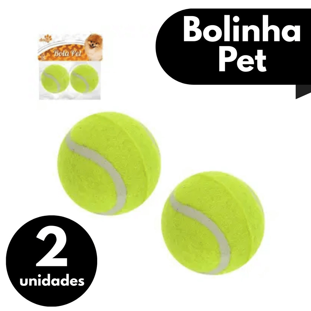 Kit 2 Bola de Tênis Para Pet Treinamento de Alta