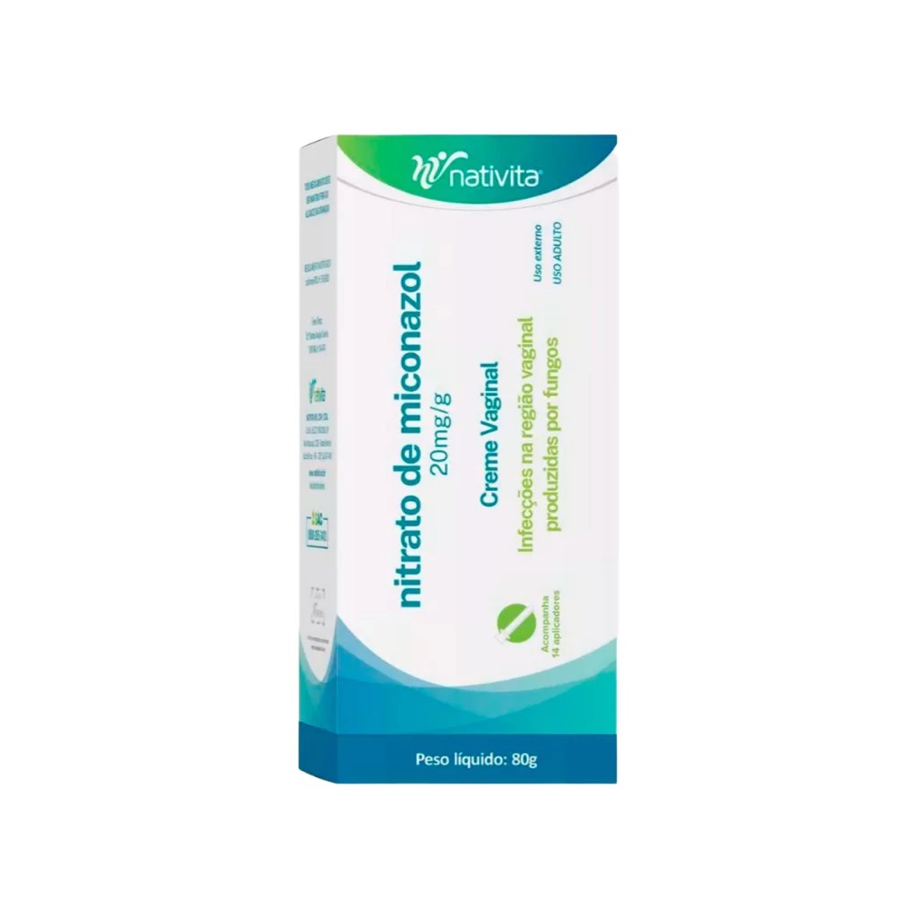 Nitrato de Miconazol Nativita 20mg/g 80g Com 14 Ap