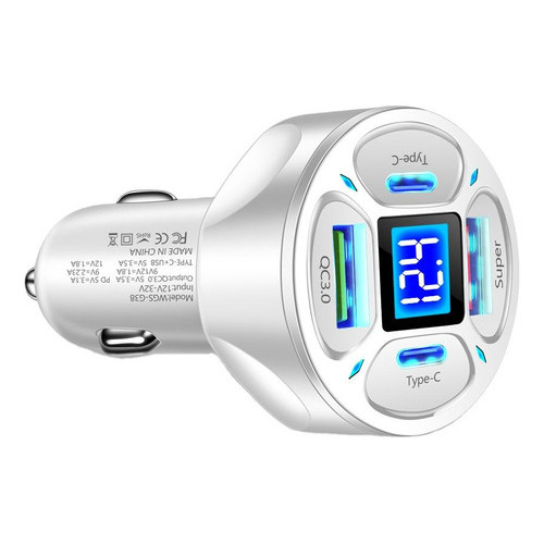 Adaptador De Carro 12v Carregador Celular Turbo + 