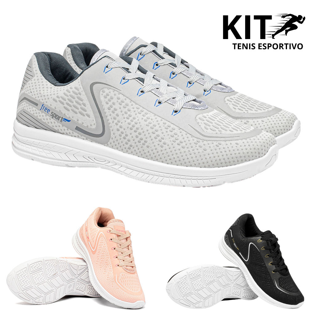 Kit Tenis Feminino Confortável Leve Corrida