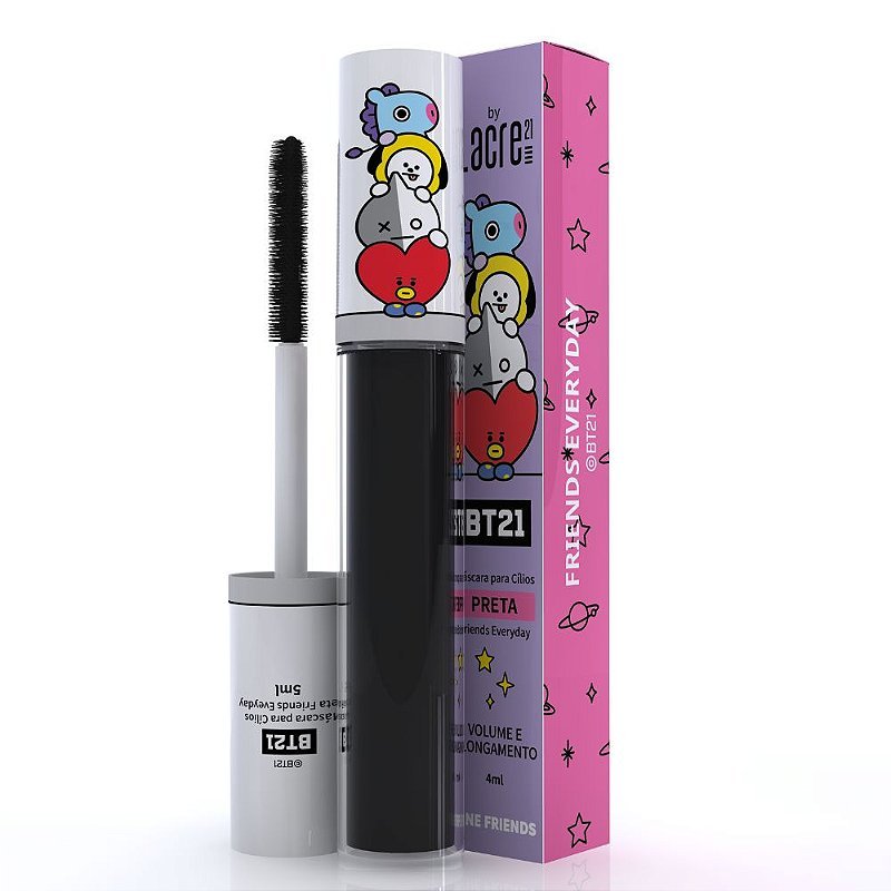 Máscara Para Cílios BT21 Preta Friends Everyday