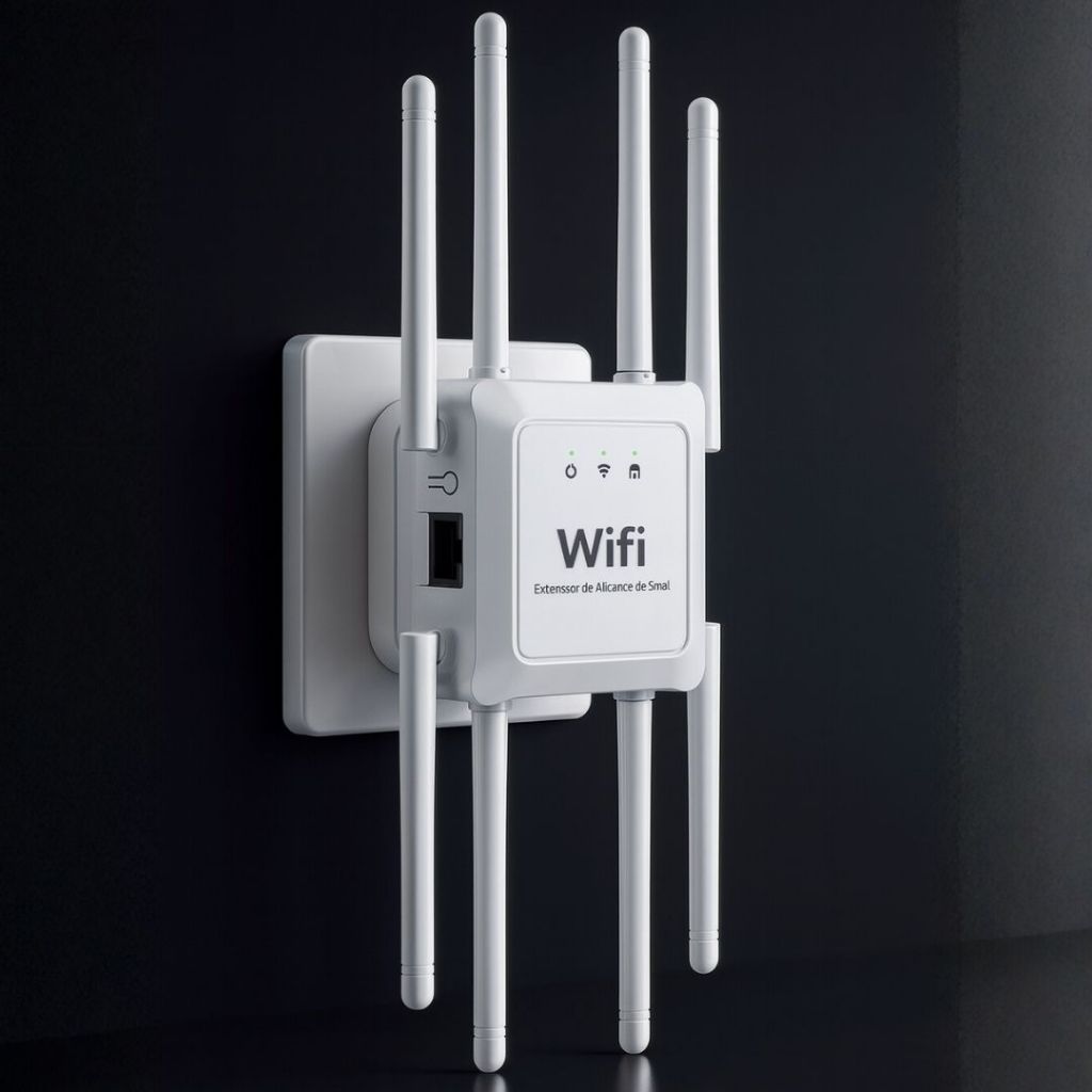 Repetidor Wi-Fi 300Mbps com 8 Antenas  Super Ampli