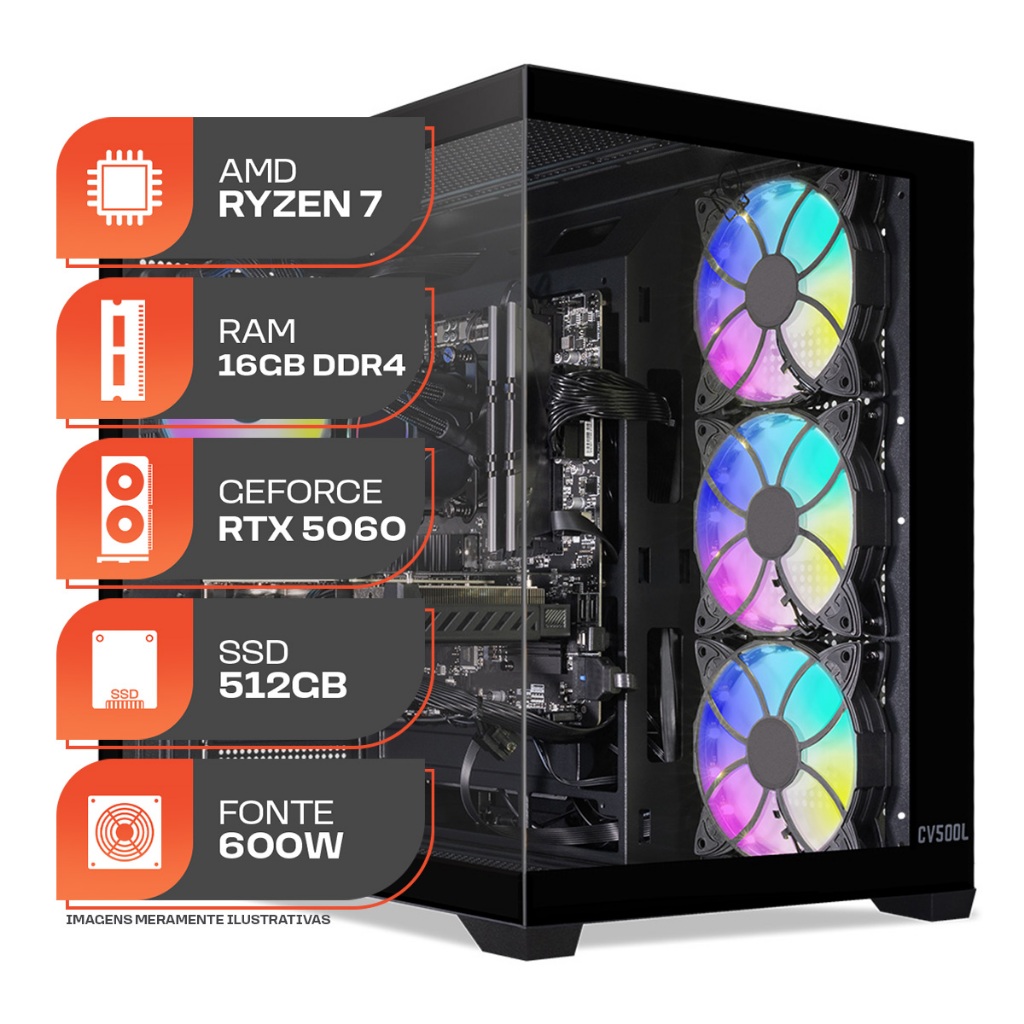 PC Gamer Titan Pro, AMD RYZEN 7 5700X, Water Coole