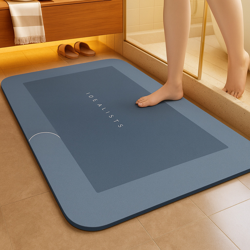Tapete Banheiro Antiderrapante Absorvente de Secag