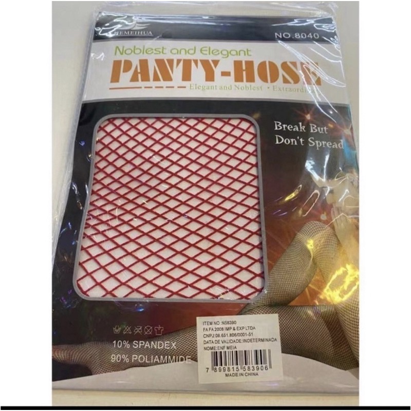 Meia-Calça/Meia-Fina/Meia Comprida Arrastão Inte