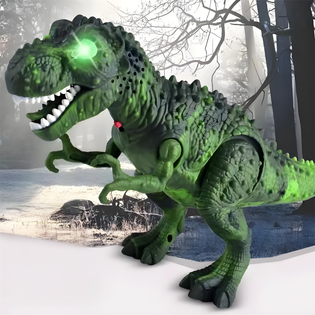 Brinquedo Dinossauro Com Som Acende Olhos