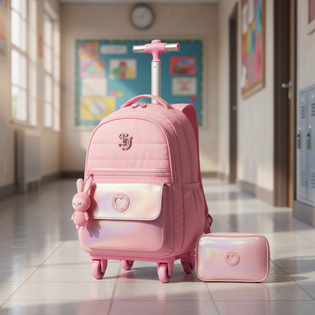 Mochila Estojo Grande Menina Escolar Chaveiro Volt