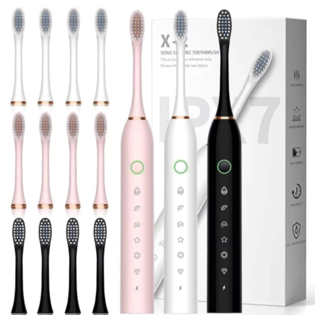 Escova De Dentes Elétrica IPX7 Com Cabeça Substi