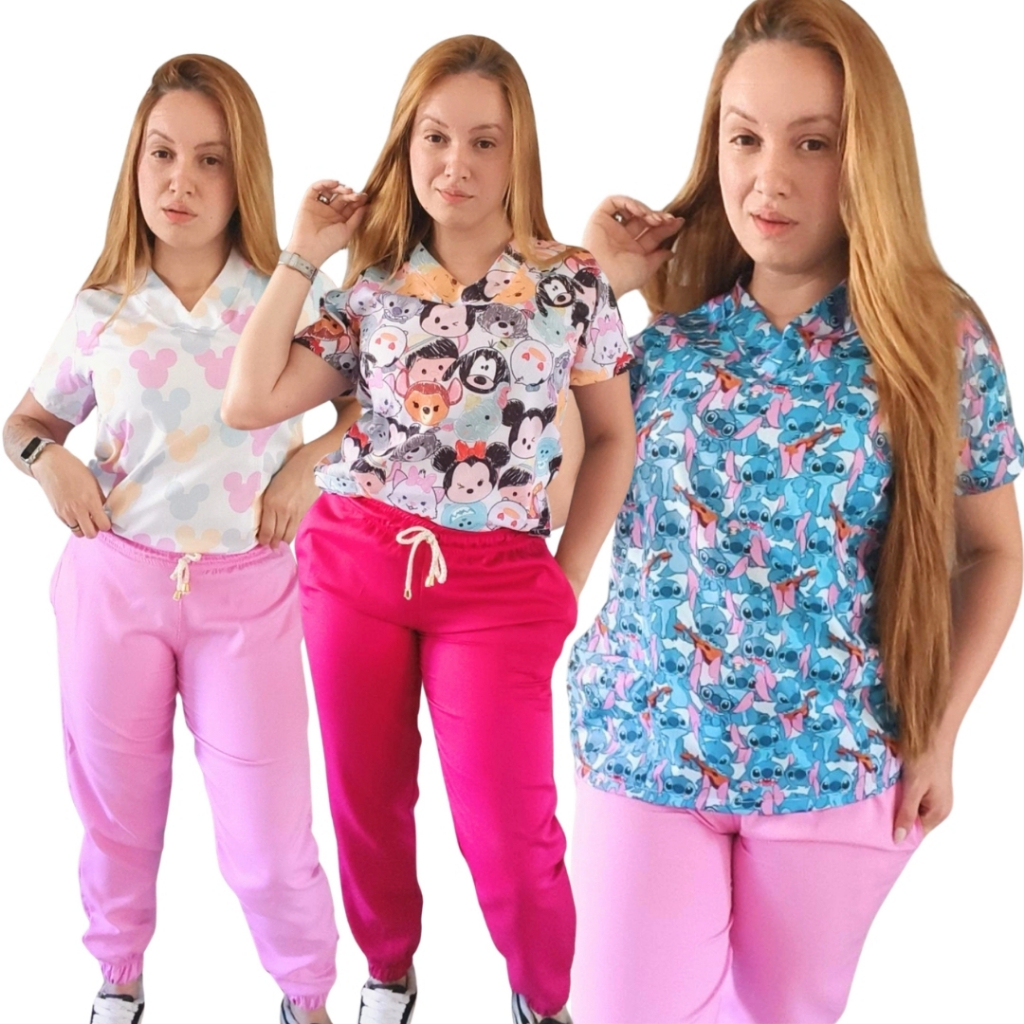 Blusa Scrub Estampado Pediatria