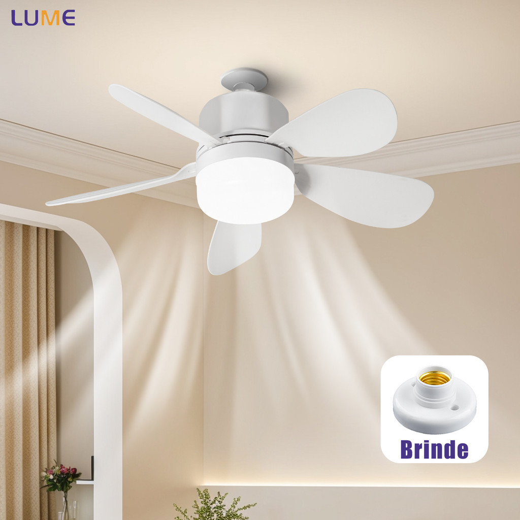 Ventilador de Teto com Luz Silencioso Controle Rem