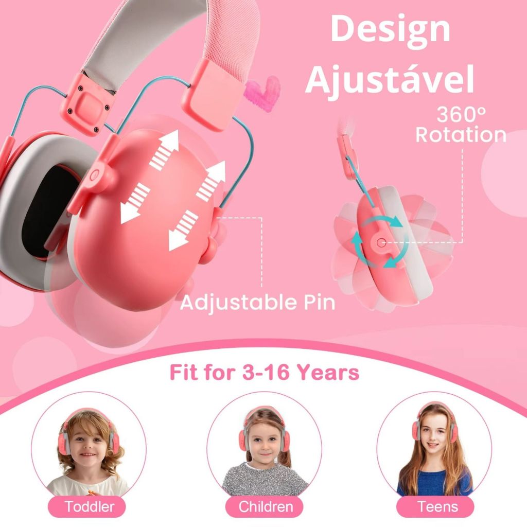 Abafador Autismo Infantil Adulto Fone Protetor De 