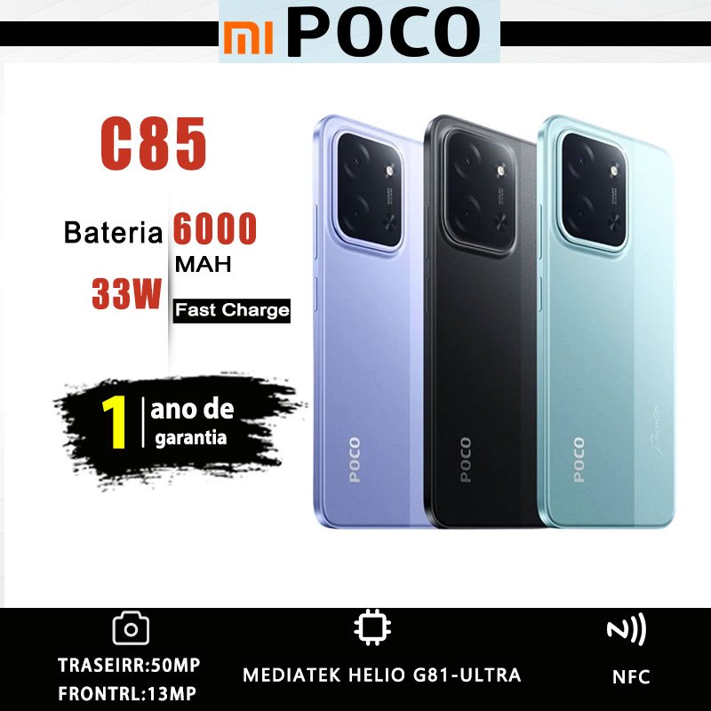 Celular Xiaomi Poco C85 256GB/128GB Versão Global