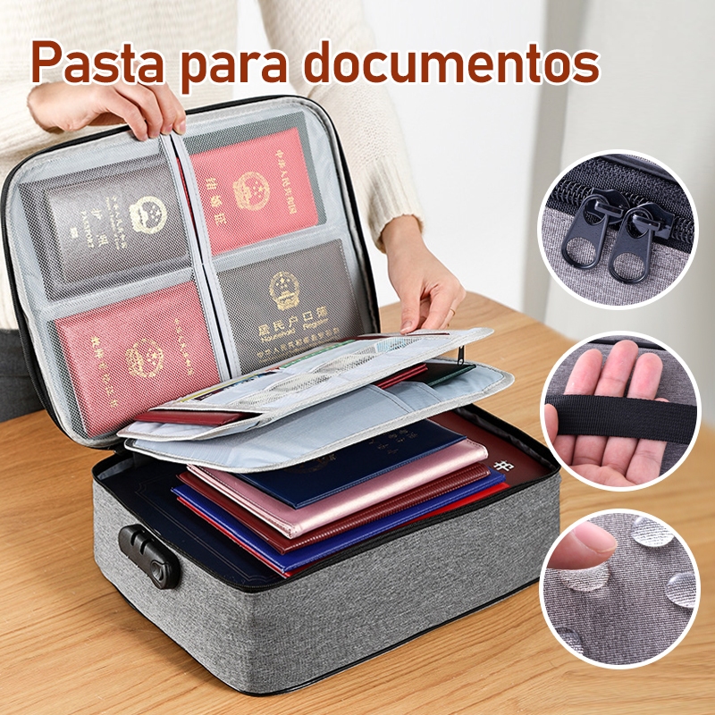 Bolsa Pasta Organizador de Documentos com Vários 