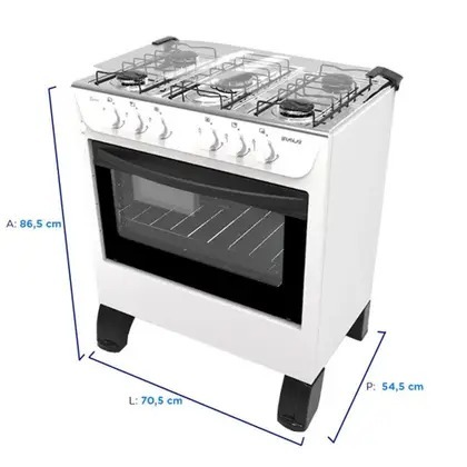 Fogão de Piso Braslar New Sirius Plus 5 Bocas Cor