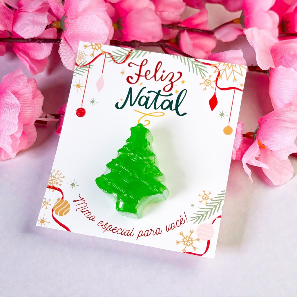 Cartão Feliz Natal com Mini Sabonetes mistos 1 un