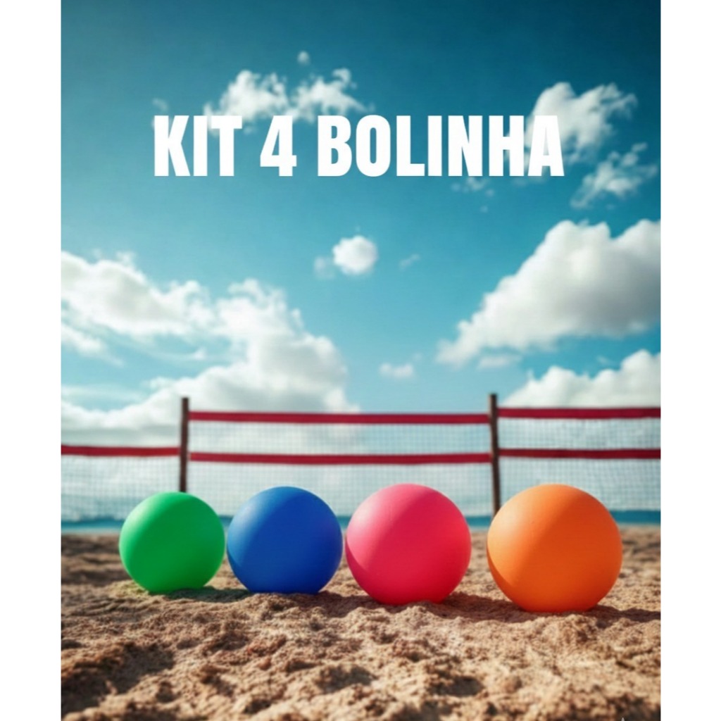 KIT 4 Bolinhas Frescobol Ginástica Fisioterapia P