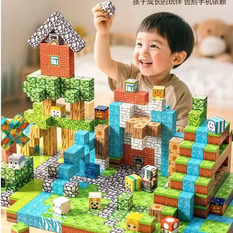 100/192 Blocos Magnéticos de Montar para Criança