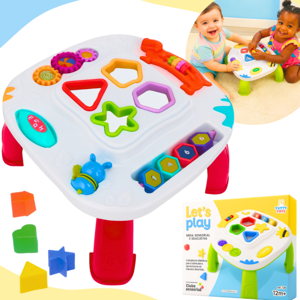 Mesinha Didática Infantil Educativa Sensorial Mes