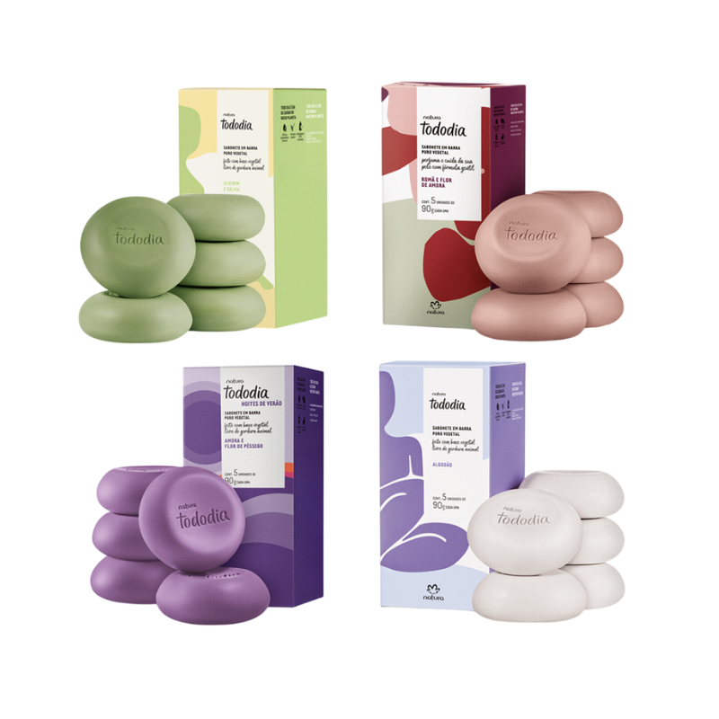 Sabonete Barra Natura Alecrim e Sálvia Romã e Fl