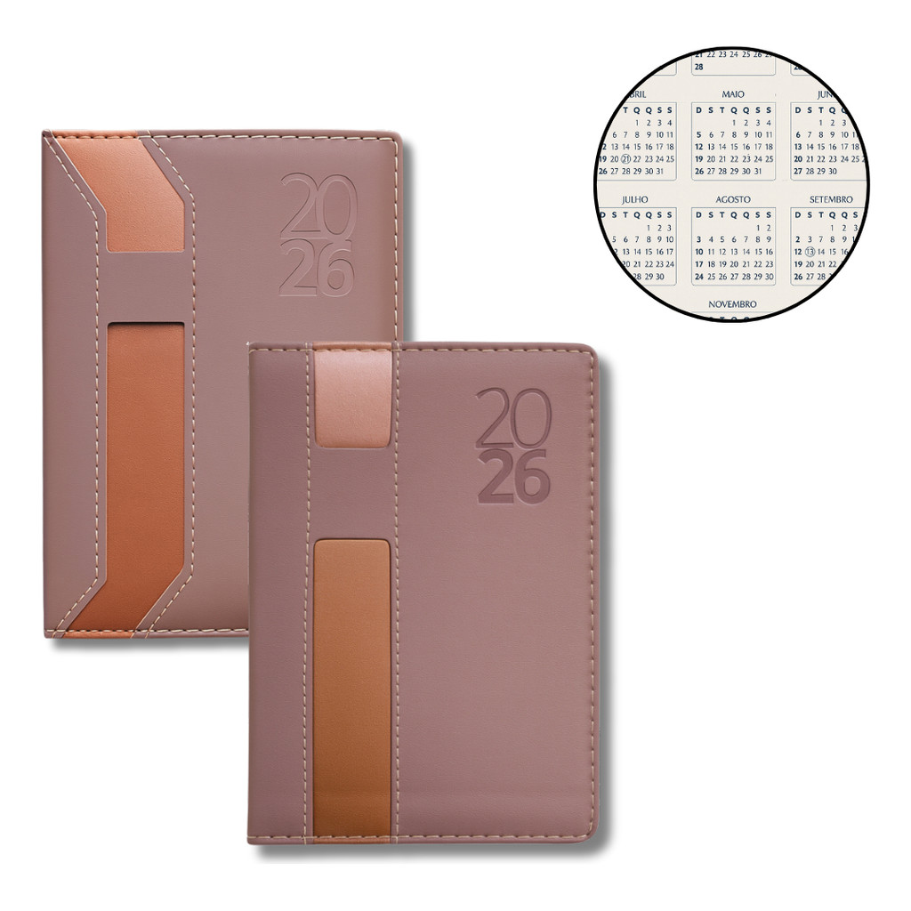 Agenda 2026 Executiva Compacta  Couro Sintético |