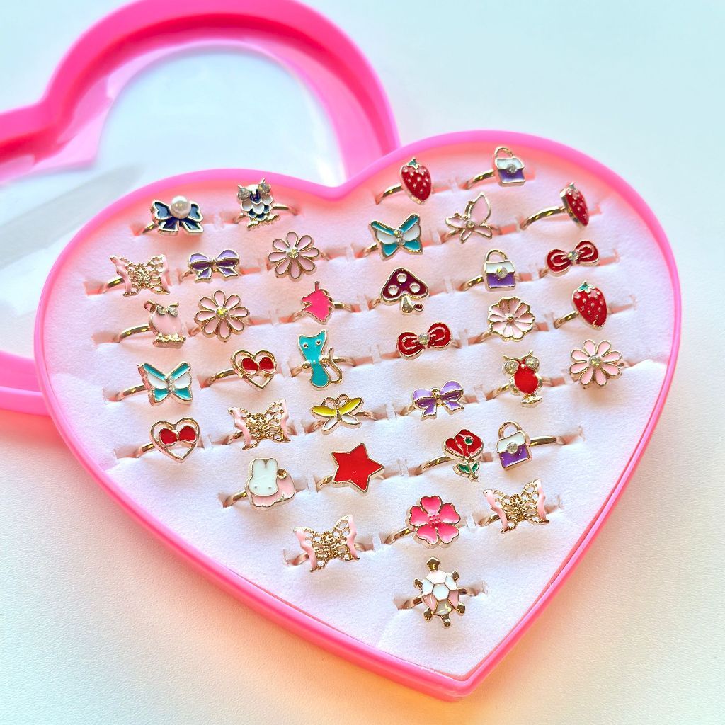 Kit 6 ate 36 Unidades Anéis Infantil Menina Ajust