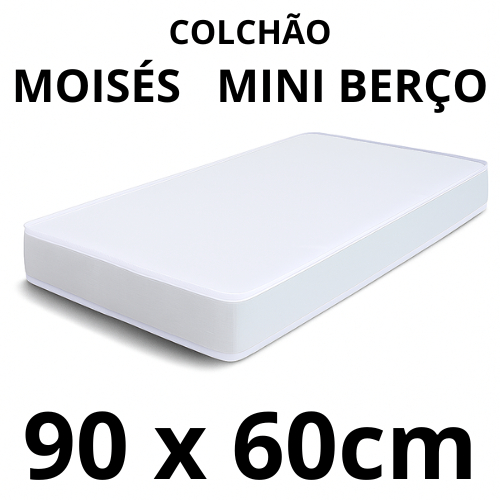 Colchão Mini Berço Moisés 90x60cm Impermeável 
