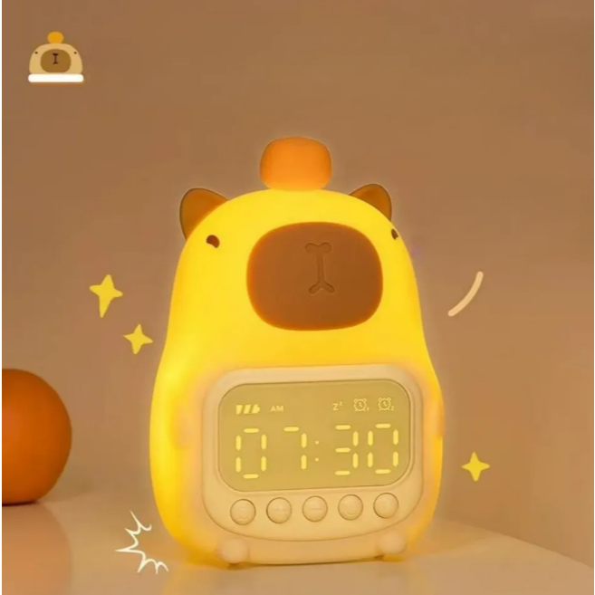 Despertador Luminaria Capivara Digital Led Recarre