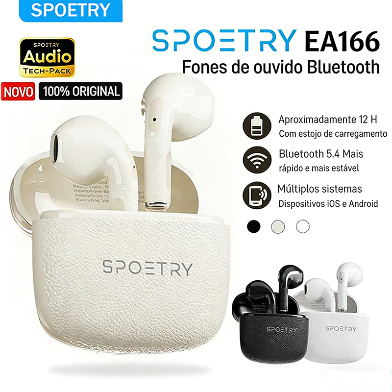 SPOETRY EA166 Fones de ouvido Bluetooth Fones de o