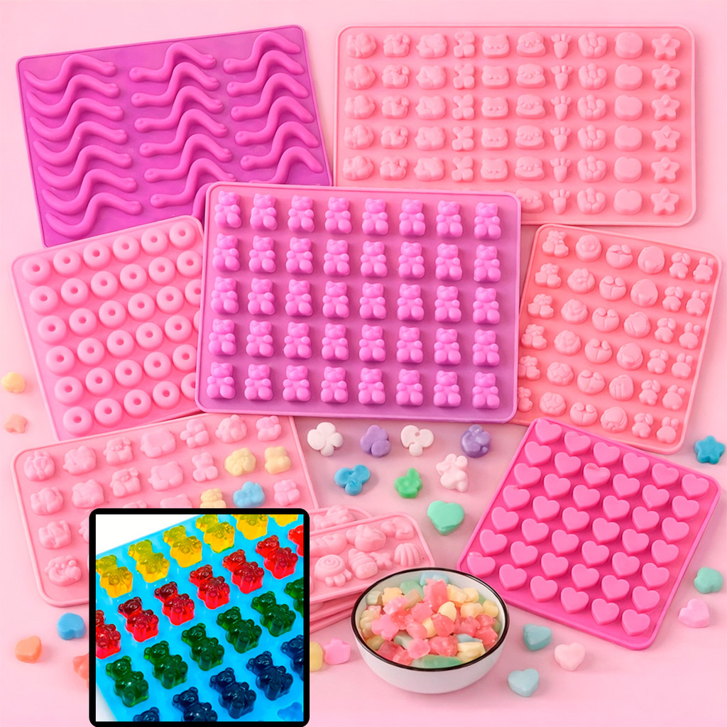 Forma Molde De Silicone Bala De Goma Fini Doces Ju