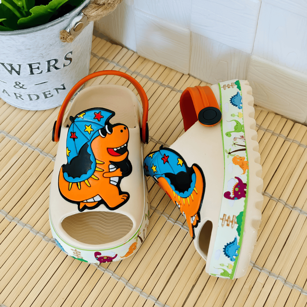 Sandálias Babuche Dino Bebe Menino Escola Dia a D