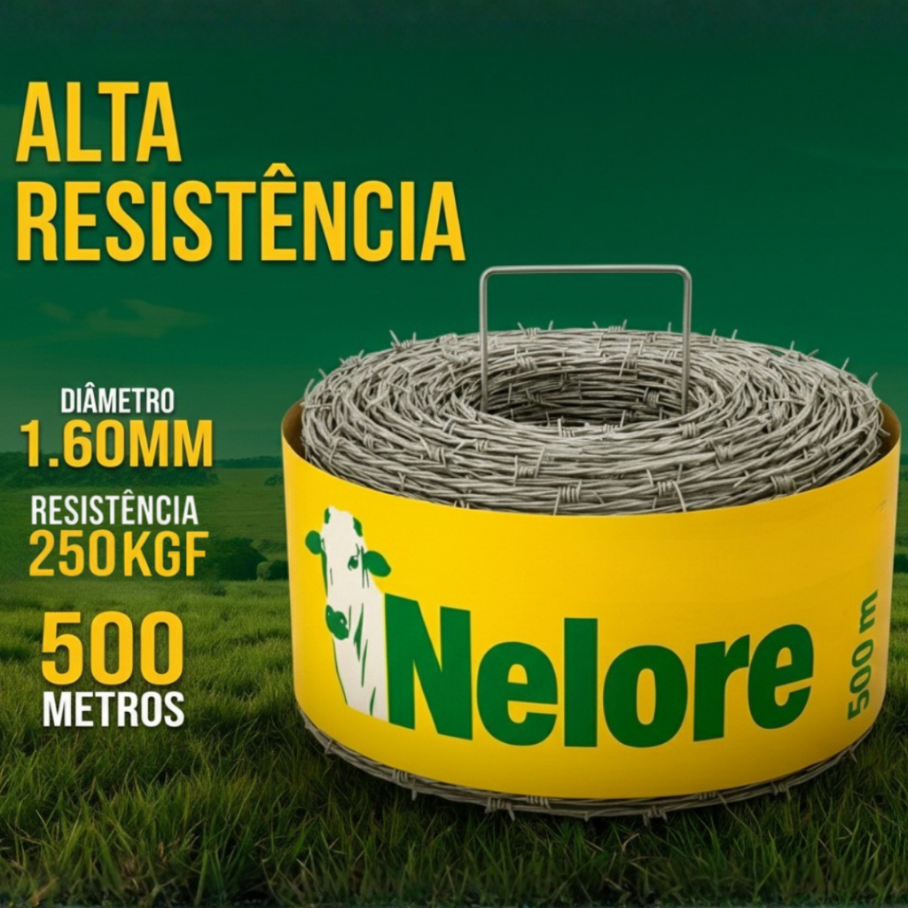 Arame Farpado 500m Galvanizado Morlan Cercamento R