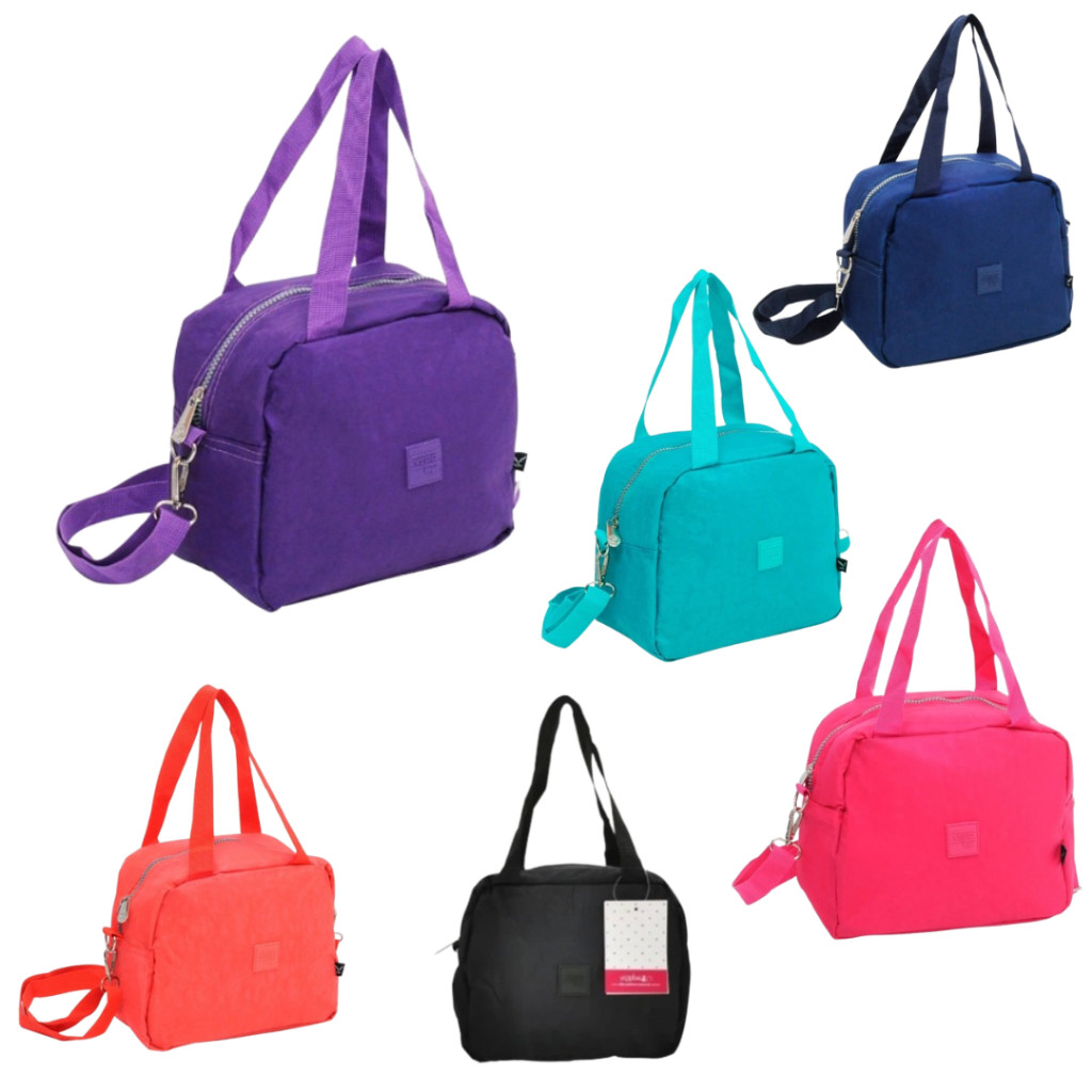 Lancheira Térmica Juvenil Nylon Lisa  Faculdade P