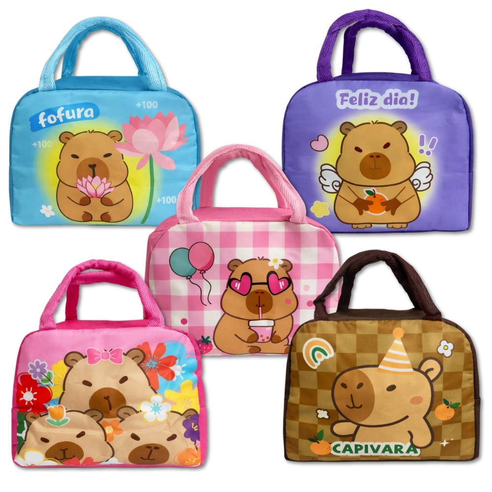 Lancheira Térmica Escolar Infantil Portátil Com 