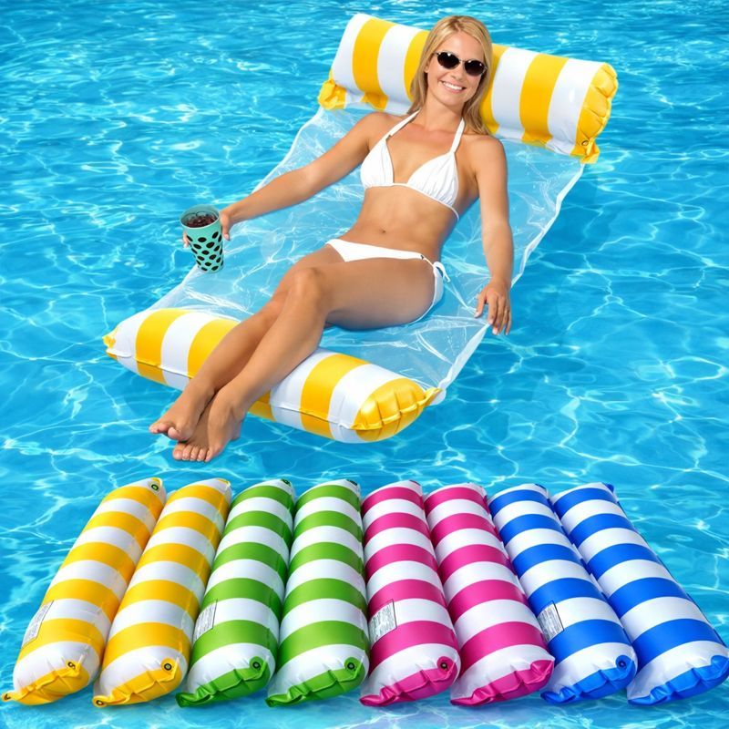 Bóia de Piscina Inflável com Rede Flutuante 120�