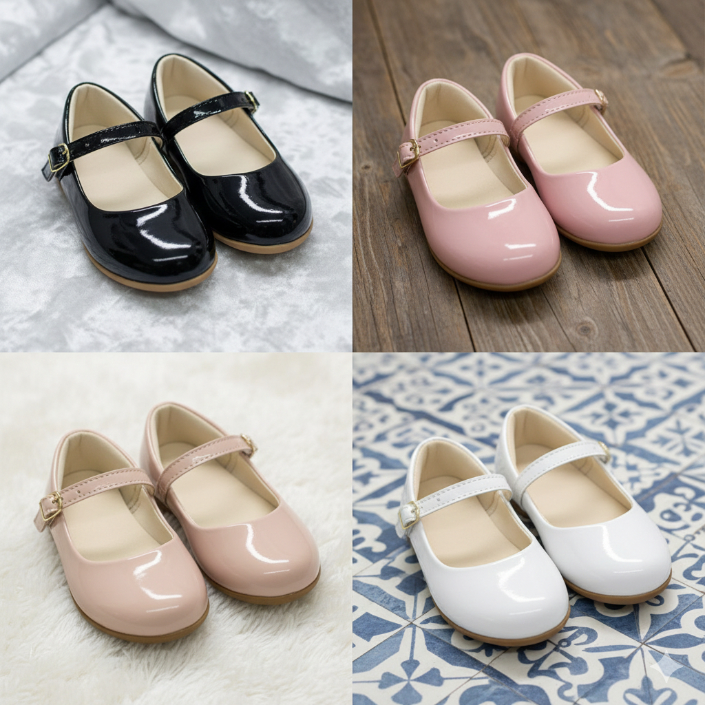 Sapatilha Feminina Verniz infantil de Menina do 16