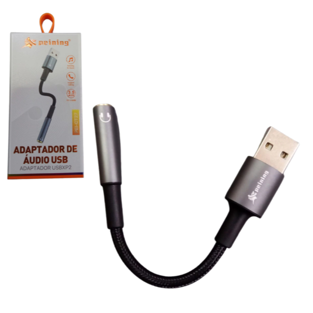 Placa de Som Adaptador de Áudio USB X P2 3.5 R