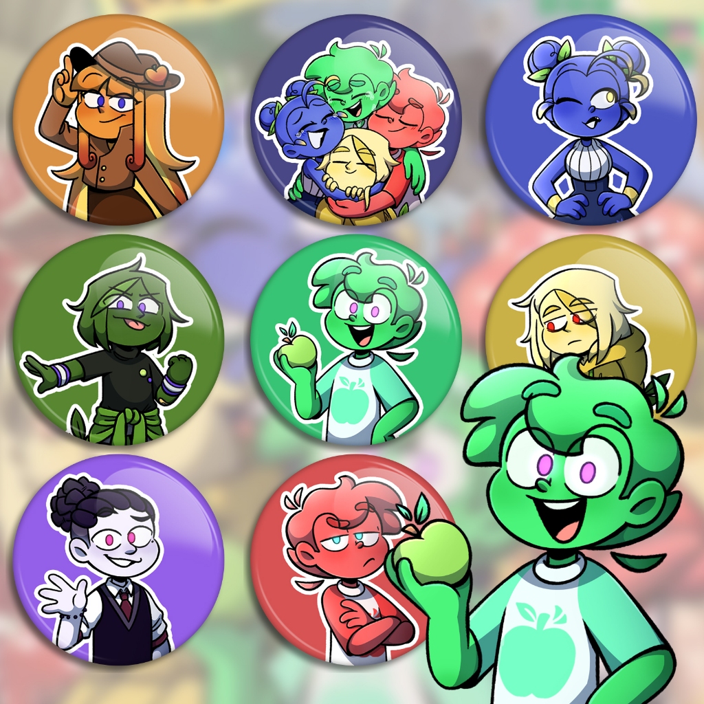 Mundo Torajo Botons, kit broches torajo personagen