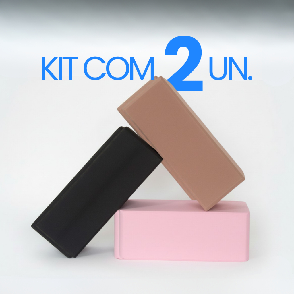 Kit 5 Bloco de Yoga Tijolinho para Ioga e pilates
