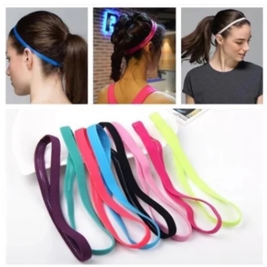 Kit com 6 Faixas de Cabelo Esportivas Elásticas A