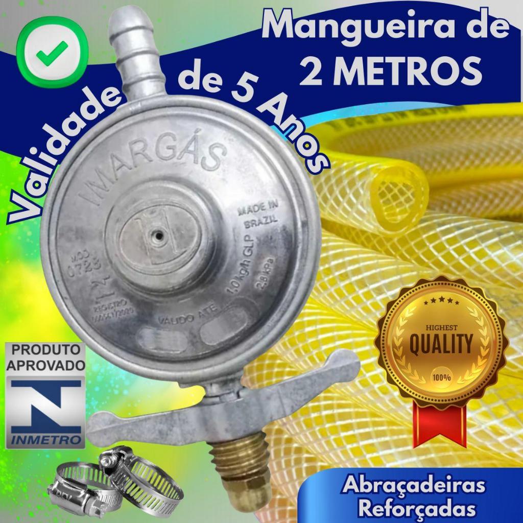 Kit Registro Regulador de Gás com ou Sem Manometr