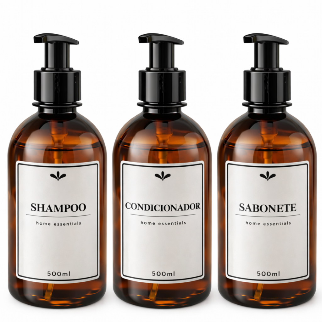 Frascos para shampoo, condicionador e sabonete 500