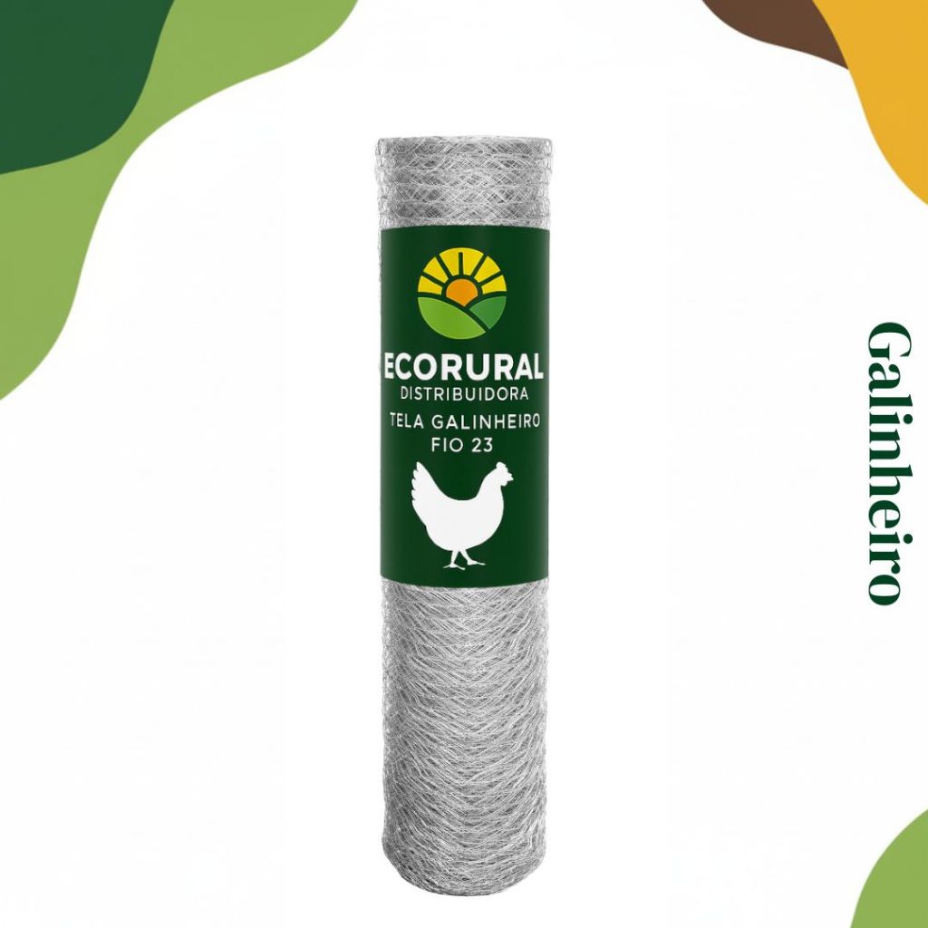 Tela Galinheiro 1,50x50m Fio 23 Galvanizada Para P